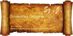 Szokolai Józsua névjegykártya